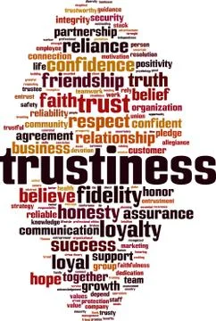 Trustiness word cloud concept Stock Illustration