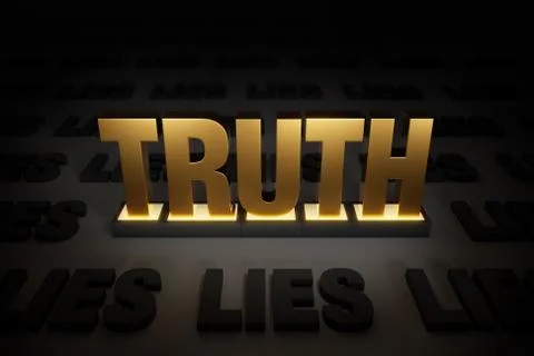 Truth Against Lies. Stock Illustration