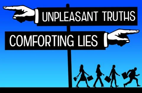 Truth and lies Stock-Illustration