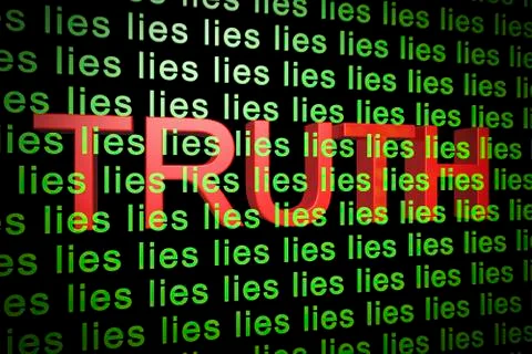 Truth behind the lies Stock Illustration