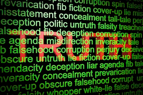 Truth behind the lies Stock Illustration