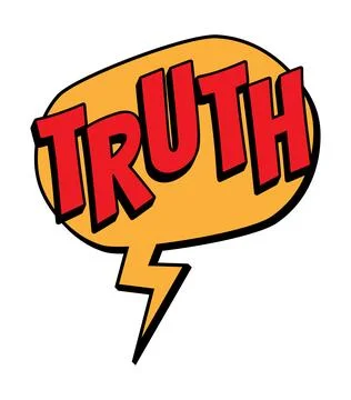 TRUTH Comic Book Pop Art Speech Bubble Lightning Stock Illustration