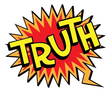 TRUTH Comic Book Pop Art Starburst Burst Graphic Stock Illustration