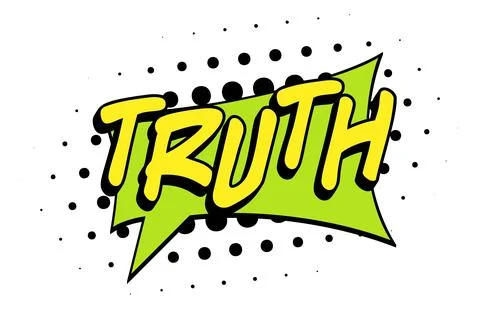 TRUTH Comic Book Pop Art Halftone Speech Bubble Stockillustratie