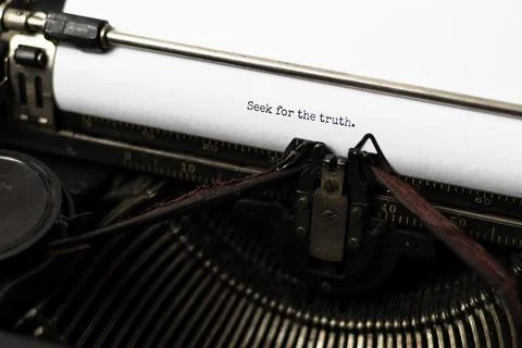 Truth concept composition detective desk Stock Photos