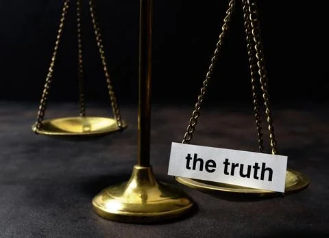 Truth concept composition detective desk Stock Photos