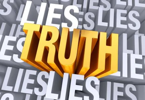 The truth emerges Stock Illustration