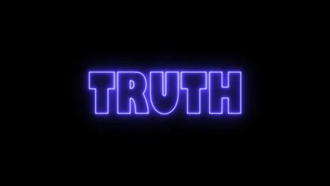 Truth glowing neon text animation Stock Footage 277014931