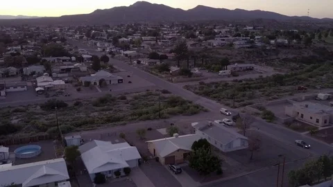 Truth or Consequences Aerial Stock Footage 82473030