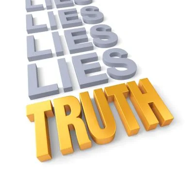 Truth prevails Stock Illustration