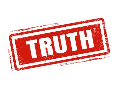 Truth red stamp style Stockillustratie