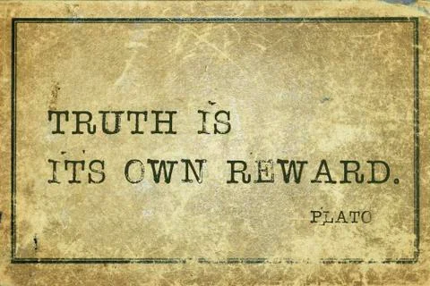 Truth reward Plato Stock Illustration