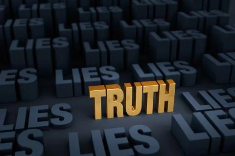 Truth Surrounded By Lies Stock Illustration