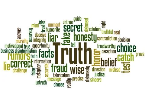 Truth, word cloud concept Stock Illustration