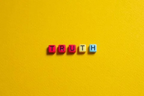 Truth - word concept on cubes Stock Photos