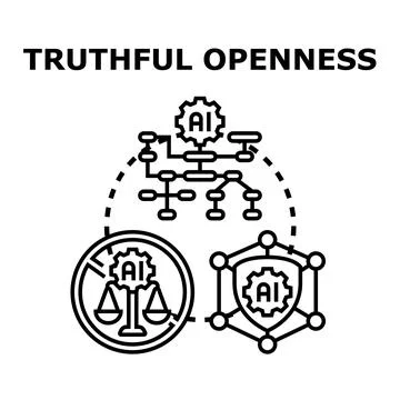 Truthful openness building ethical ai systems and data security Stock Illustration