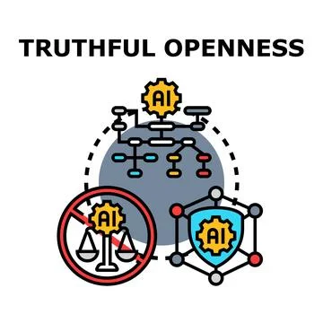 Truthful openness building ethical ai systems and data security Stock Illustration