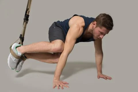 TRX bodybuilder training Stock Photos