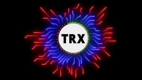Trx cryptocurrency network logo concept 스톡 일러스트
