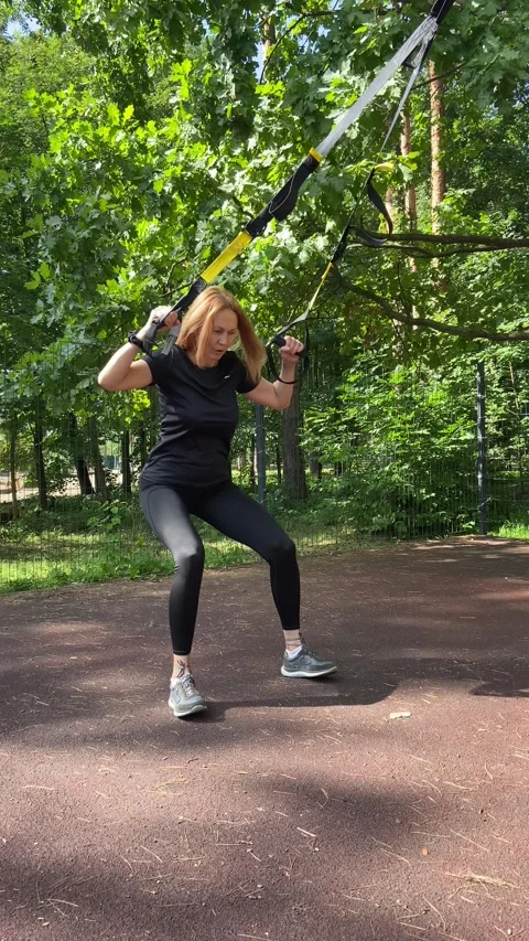 Trx Exercise for the Back Video stock 247637893