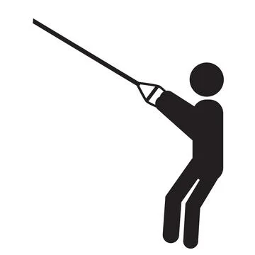 Trx training icon on white background. Trx sign. Fitness and workout training Stock Illustration