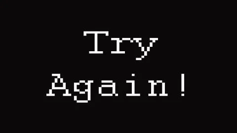 Try Again Classic Arcade. Game Over in text titles. 스톡 일러스트