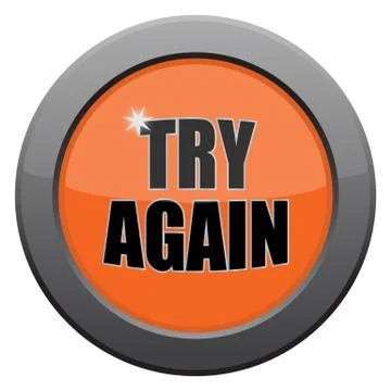 Try Again Dark Metal Icon Stock Illustration