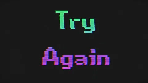 TRY AGAIN Vídeos de archivo 106611766