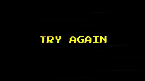 Try Again Glitch Text Animation with Digital Noise and Retry Error Interfac.. Stock Footage 331513379