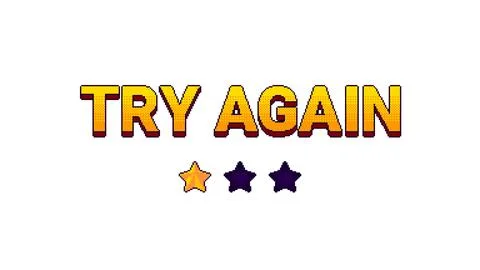 Try again message one star rating Stock Illustration