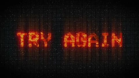 Try again pixel art animation with retro glitch and tv interference Stock Footage 233002955