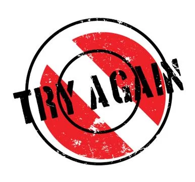 Try Again rubber stamp Stock Illustration