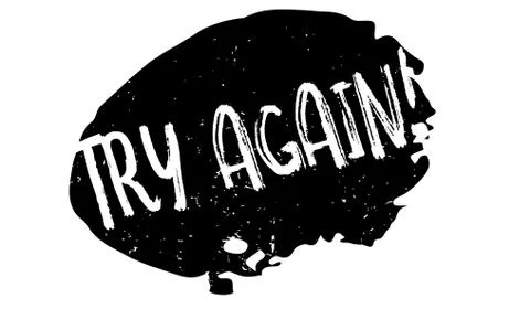 Try Again rubber stamp Stock Illustration