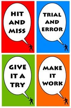 Try and succeed Stock Illustration