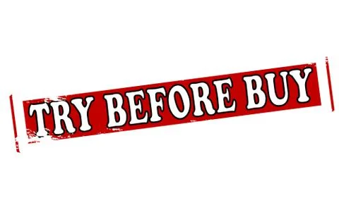 Try before buy Stock Illustration