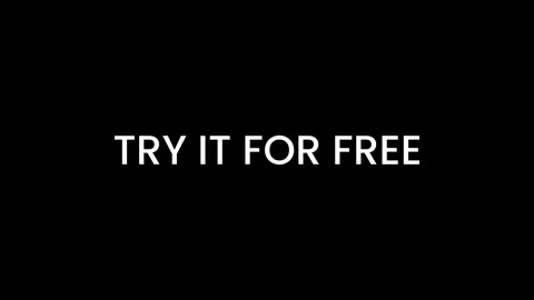 Try it for free title typewriter animation isolated on black background Stock Footage 340349029