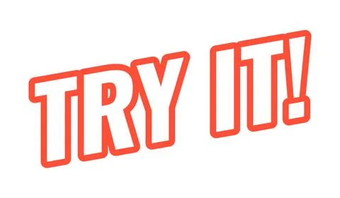Try it modern bold outlined web element Stock Illustration