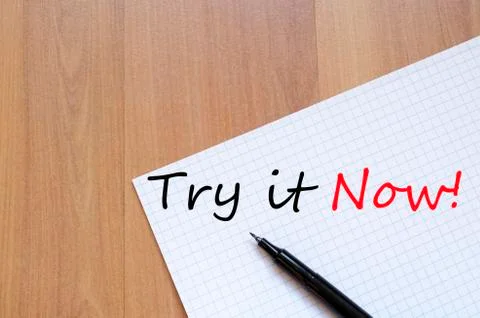 Try it now concept Stock Photos