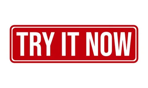 Try it Now Rubber Stamp Seal Vector Stock Illustration