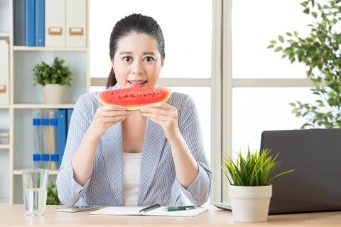 Try it you will know what is best for summer fruit Stockfoto's