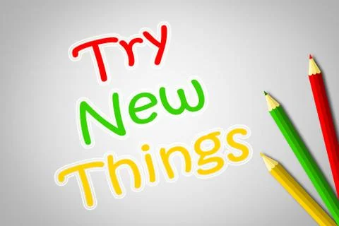 Try new things concept Stock Illustration