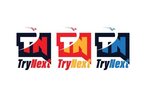 Try next logo isolated on transparent background Illustrazione stock