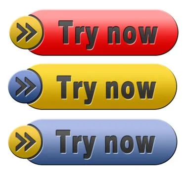 Try now button Illustrazione stock