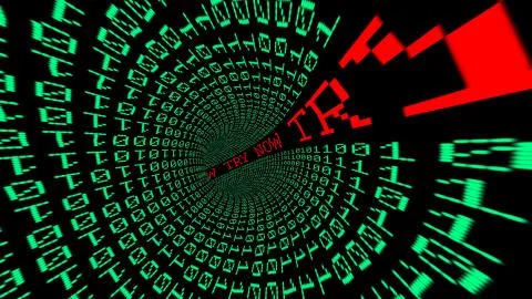 Try now data tunnel Stock Illustration