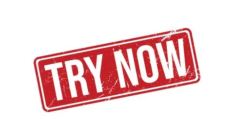 Try Now Rubber Stamp Seal Vector Stock Illustration