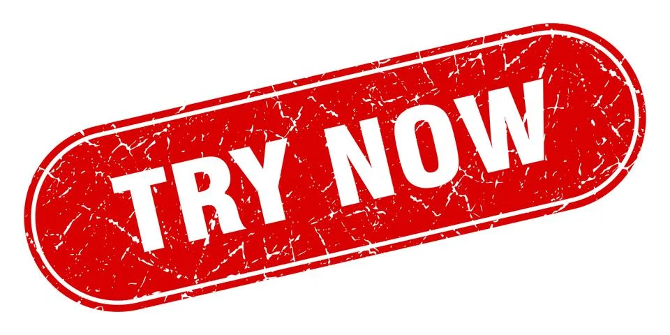 Try now sign. try now grunge red stamp. Label Stock Illustration
