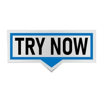 Try now sign,label. Try now speech bubble. Try now tag sign,.banner Stock Illustration