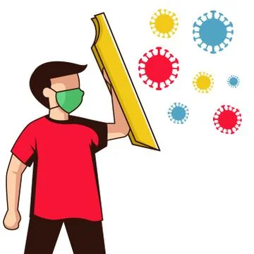 Try to Protect from Viruses Stock Illustration