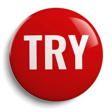 Try Red Button Round Icon Stock Illustration