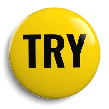 Try Red Button Round Icon Stock Illustration